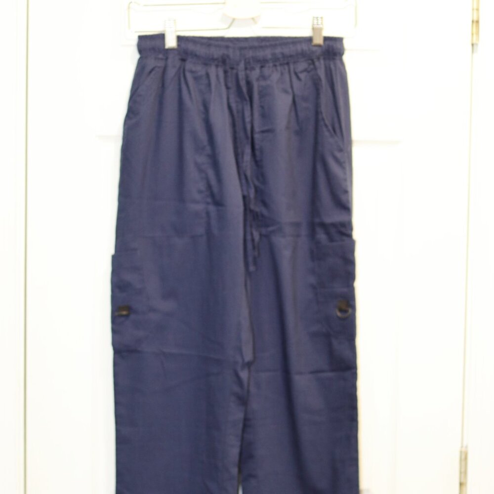Womens Beverly Hills Uniform Scrubs Bottom Navy Blue Size S